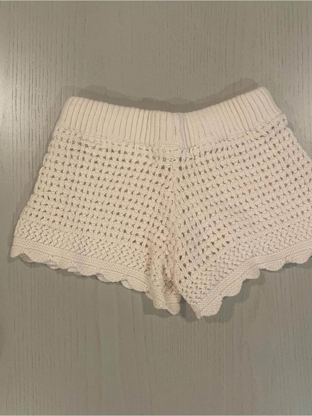 Mini Boden Girls Crochet Tank Shorts Set (Ivory Cream) - Size 4 4-5